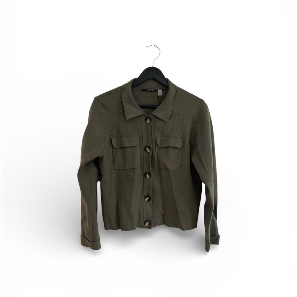 T Tahari Olive Green soft knit Blazer XL